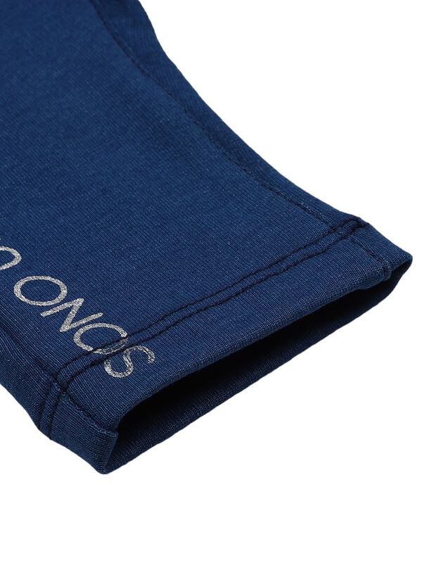 Girls Medium Blue Long Knitted Trouser image number 3